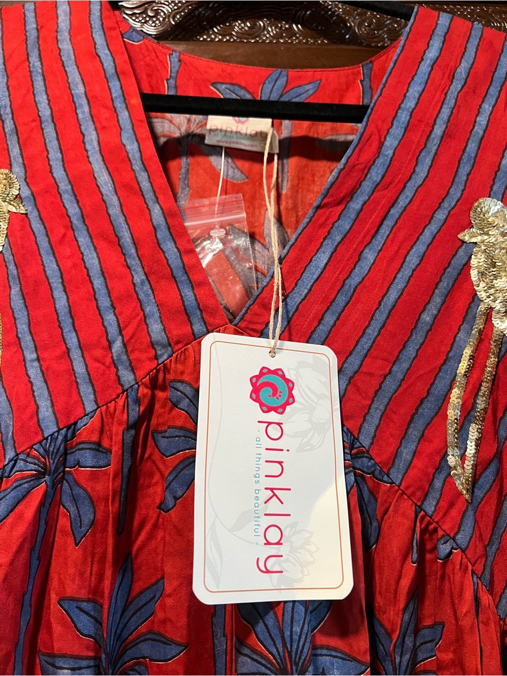 NWT Pinklay block print maxi dress - Picture 4 of 6